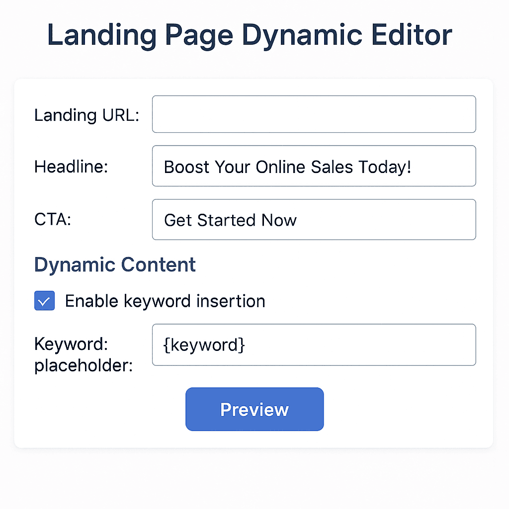 Sync headlines & CTAs with user search intent — automatically